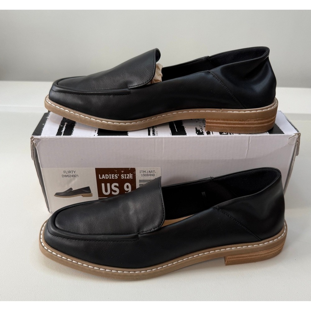 DV Dolce Vita Flirty Black Loafers Slip‎ On Shoes Womens 9 DW624921 NWB